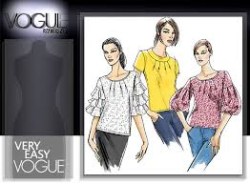 8392 EZ VOG PULLOVR SS PLEAT TOPS FLOUNCE OR NOT PATTERN 14-20